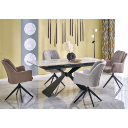 Masa extensibila Halmar Luciano 180/230 (White Marble/Black)