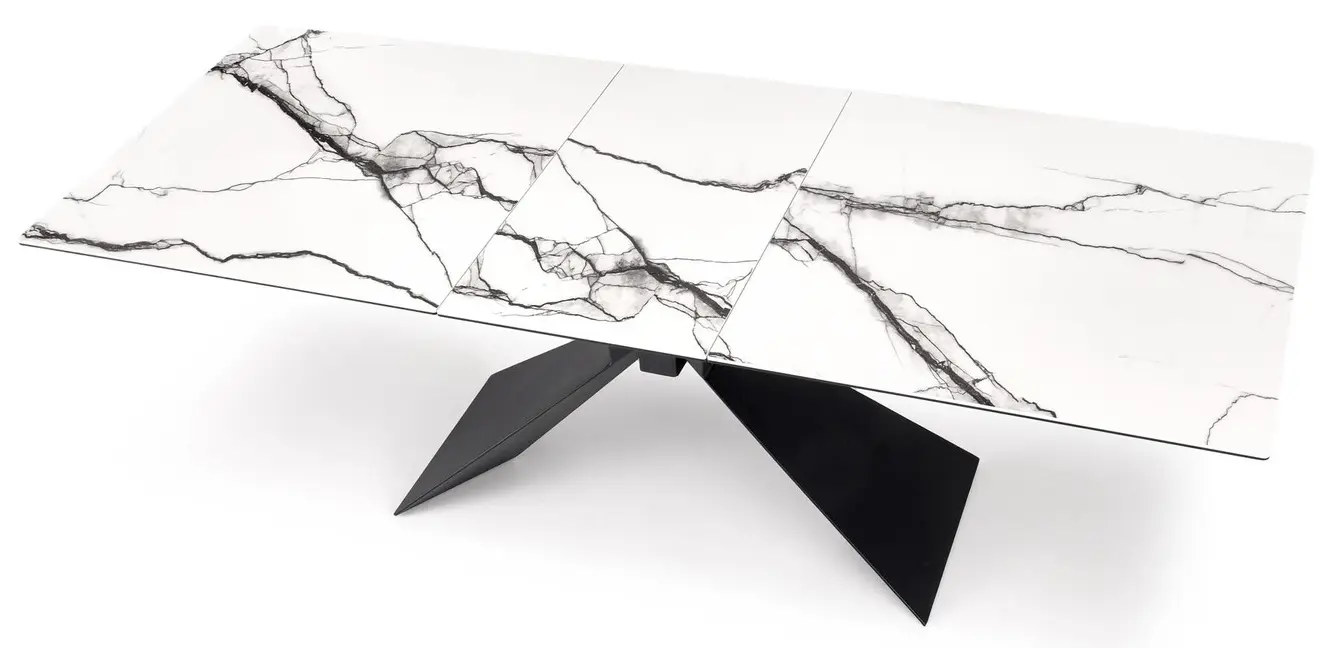 Masa extensibila Halmar Luciano 180/230 (White Marble/Black)