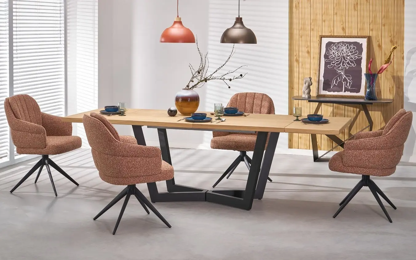 Masa extensibila Halmar Massive 2 160/250 (Oak/Black)