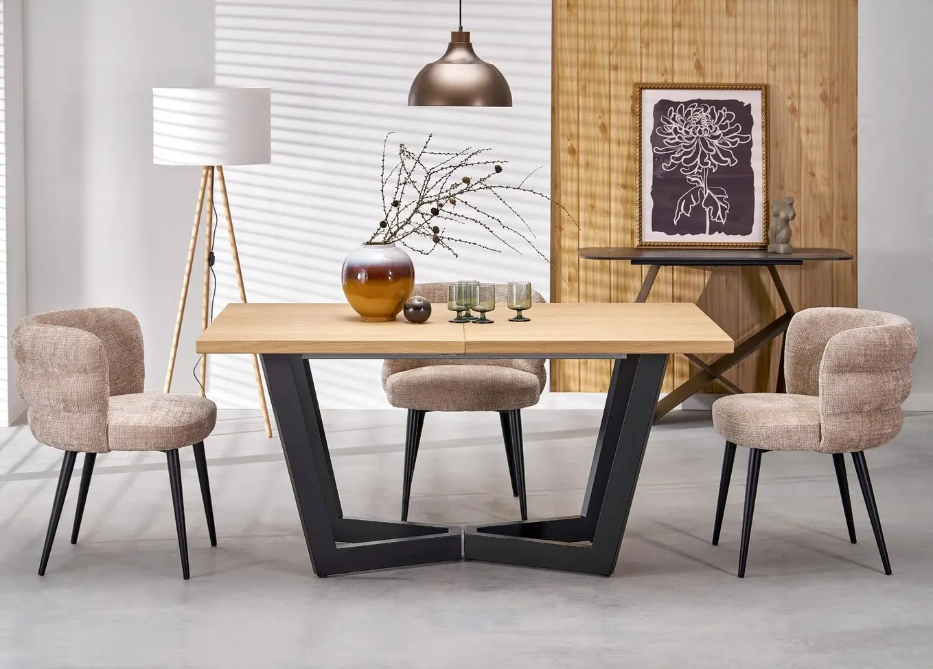 Masa extensibila Halmar Massive 2 160/250 (Oak/Black)