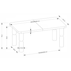 Masa extensibila Halmar Melton 200/300 (Light Walnut) Thumb