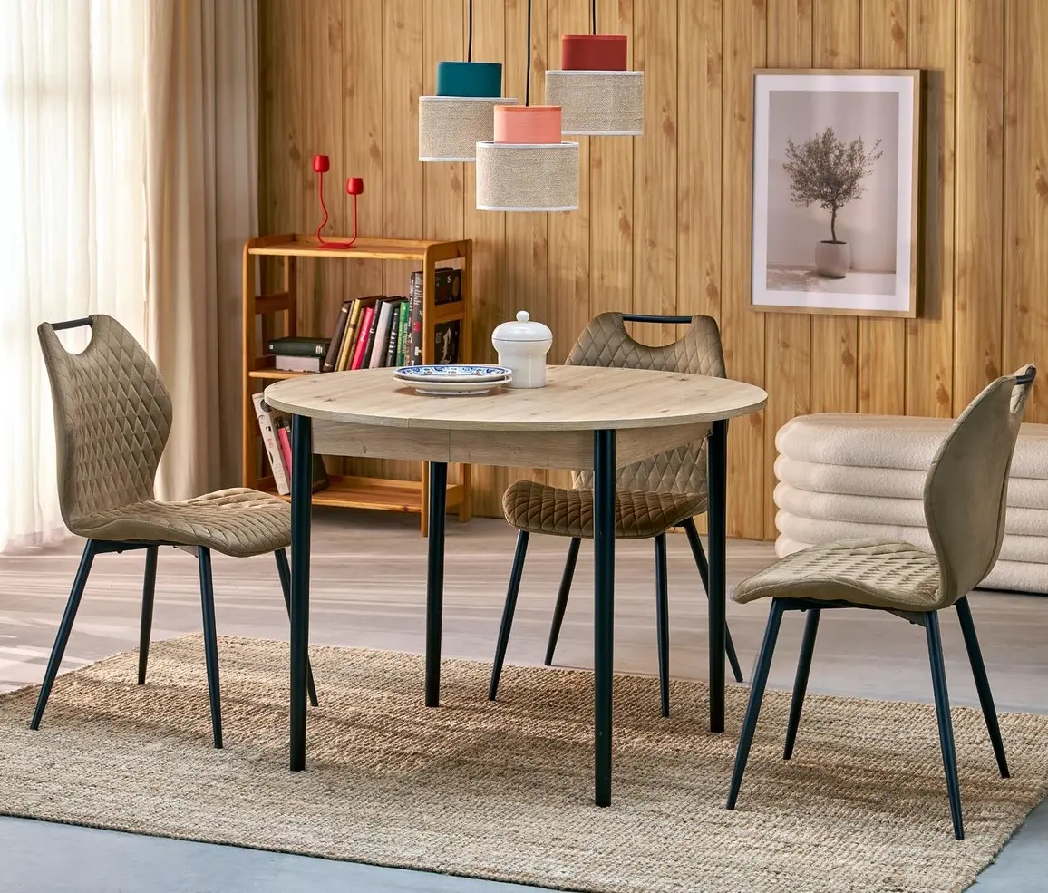 Стол раскладной Halmar Pivot 102/142 (Artisan Oak/Black)