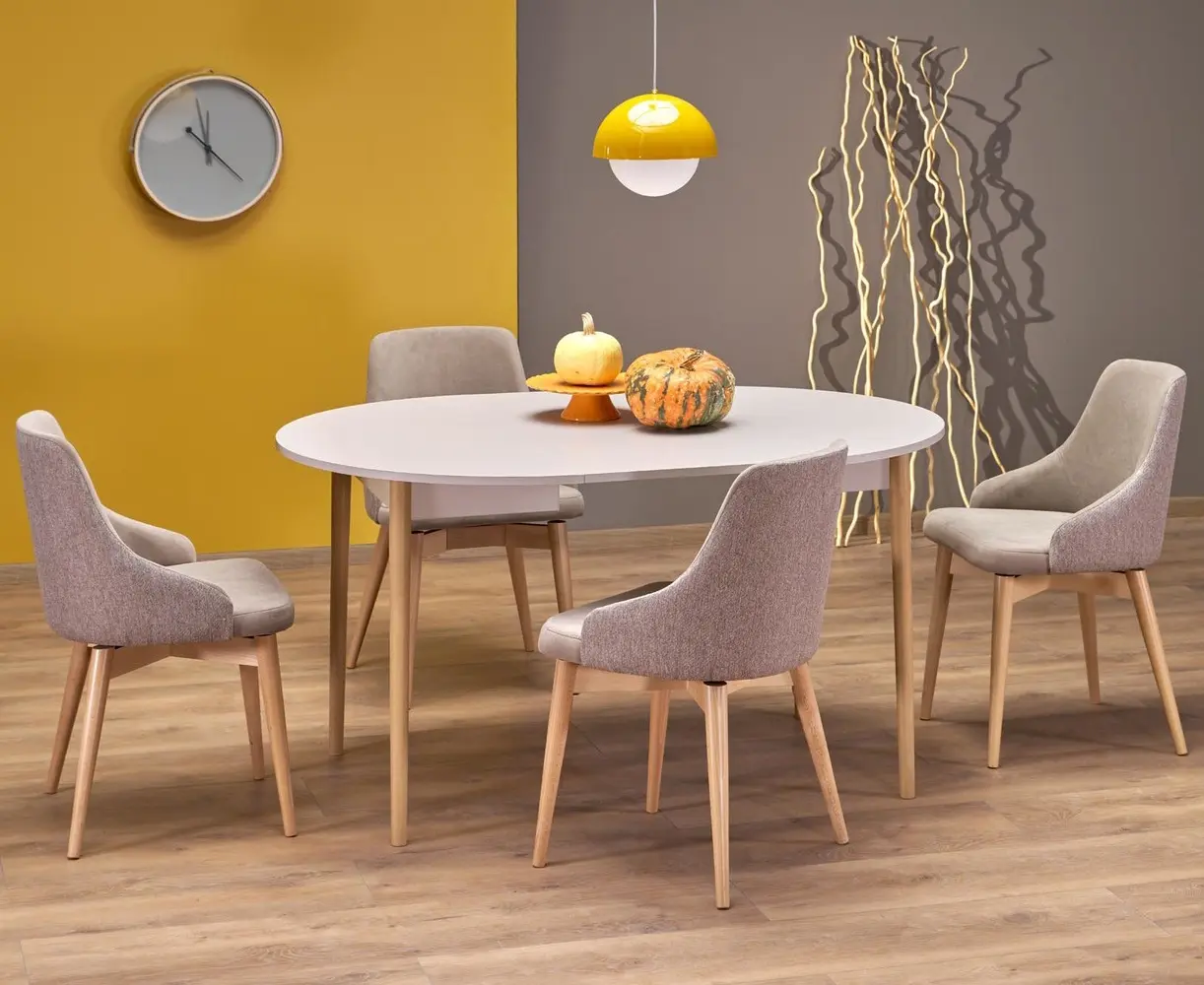 Стол раскладной Halmar Pivot 102/142 (Cashmere/Natural)