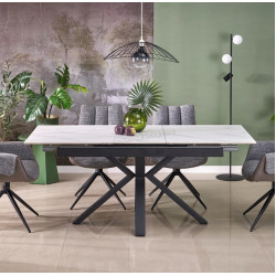 Masa extensibila Halmar Platan 140/180 (White Marble/Black)