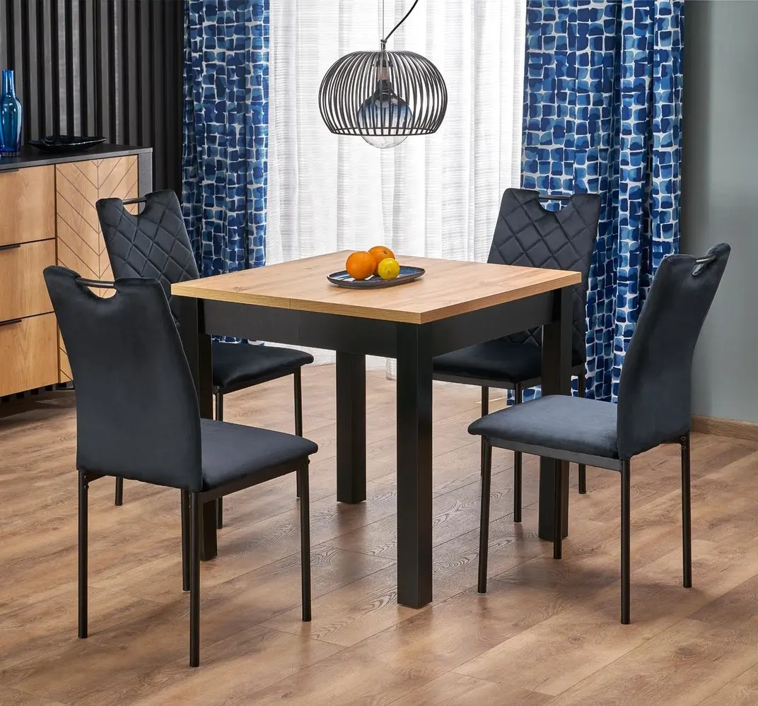 Masa extensibila Halmar Qubik 80-200 (Artisan Oak/Black)