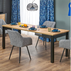 Masa extensibila Halmar Qubik 80-200 (Artisan Oak/Black)