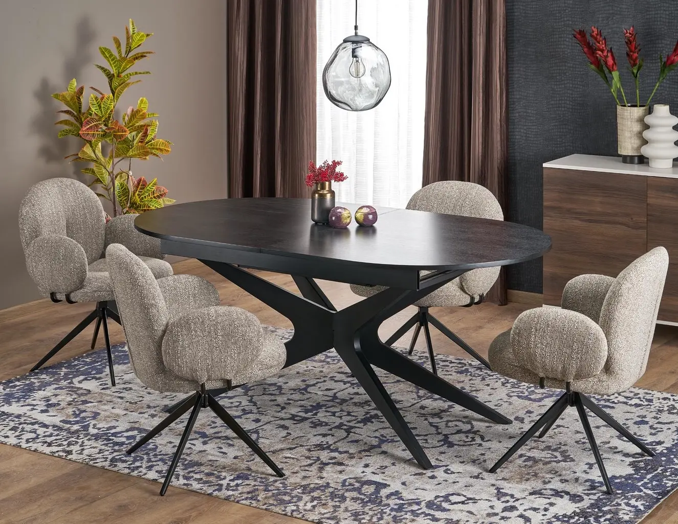 Masa extensibila Halmar Sandro 180/240 (Black)