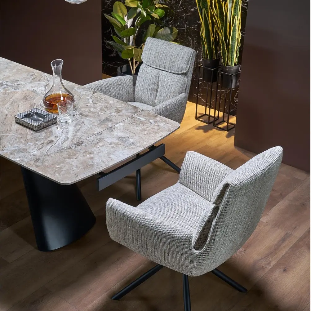 Masa extensibila Halmar Vince 180-238 (Brown Marble/Black) - 12