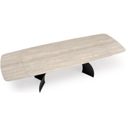 Стол раскладной Halmar Vitrus (Light Travertine/Black) Thumb