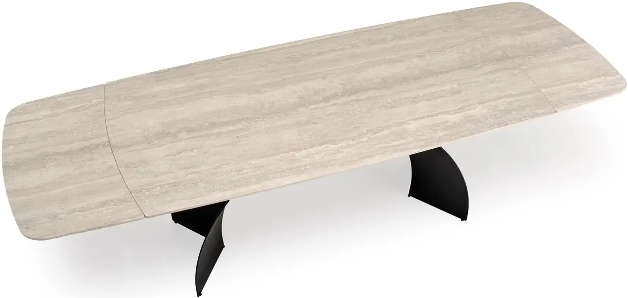 Стол раскладной Halmar Vitrus (Light Travertine/Black) - 5