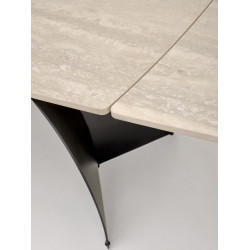 Стол раскладной Halmar Vitrus (Light Travertine/Black) Thumb