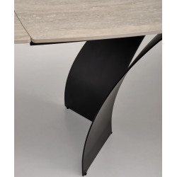 Стол раскладной Halmar Vitrus (Light Travertine/Black) Thumb