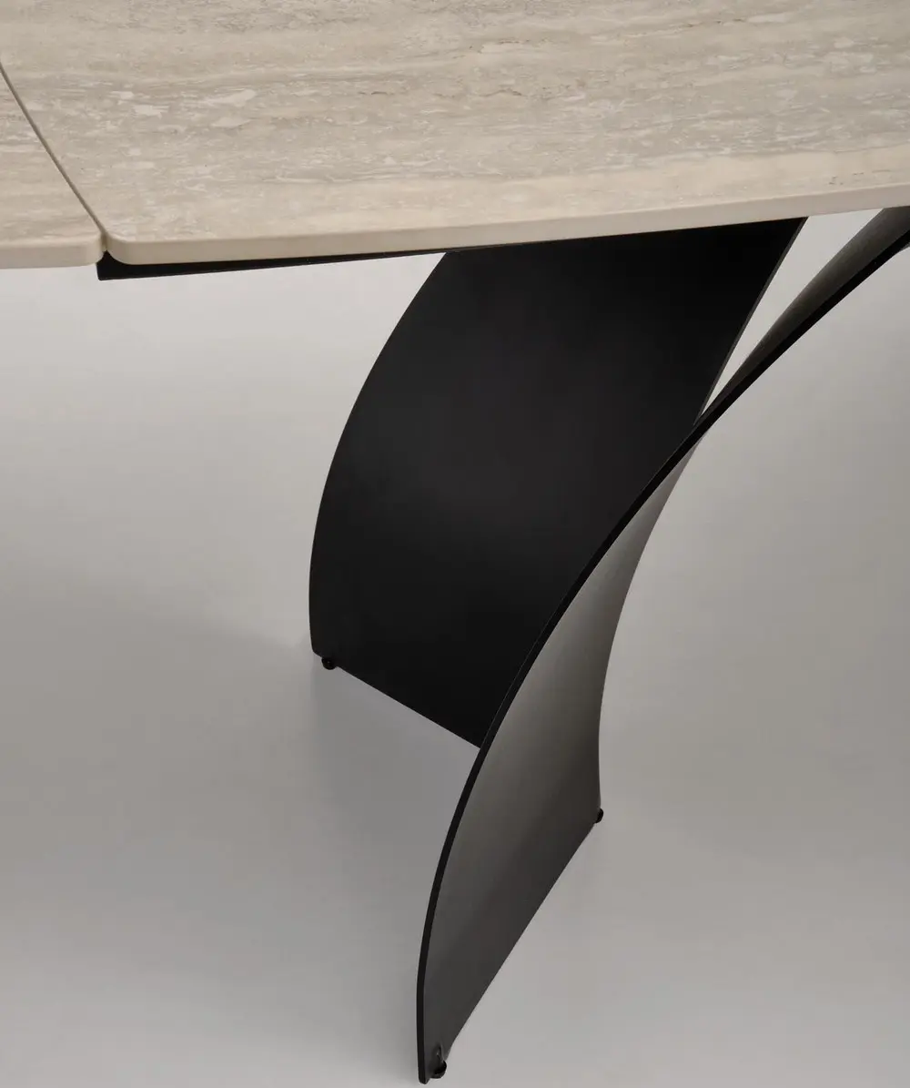 Стол раскладной Halmar Vitrus (Light Travertine/Black) - 7