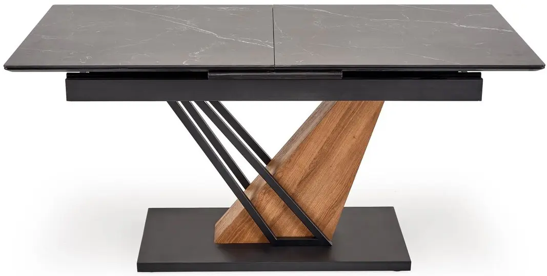 Стол раскладной Halmar Volant 140/180 (Black Marble/Golden Oak/Black) - 11