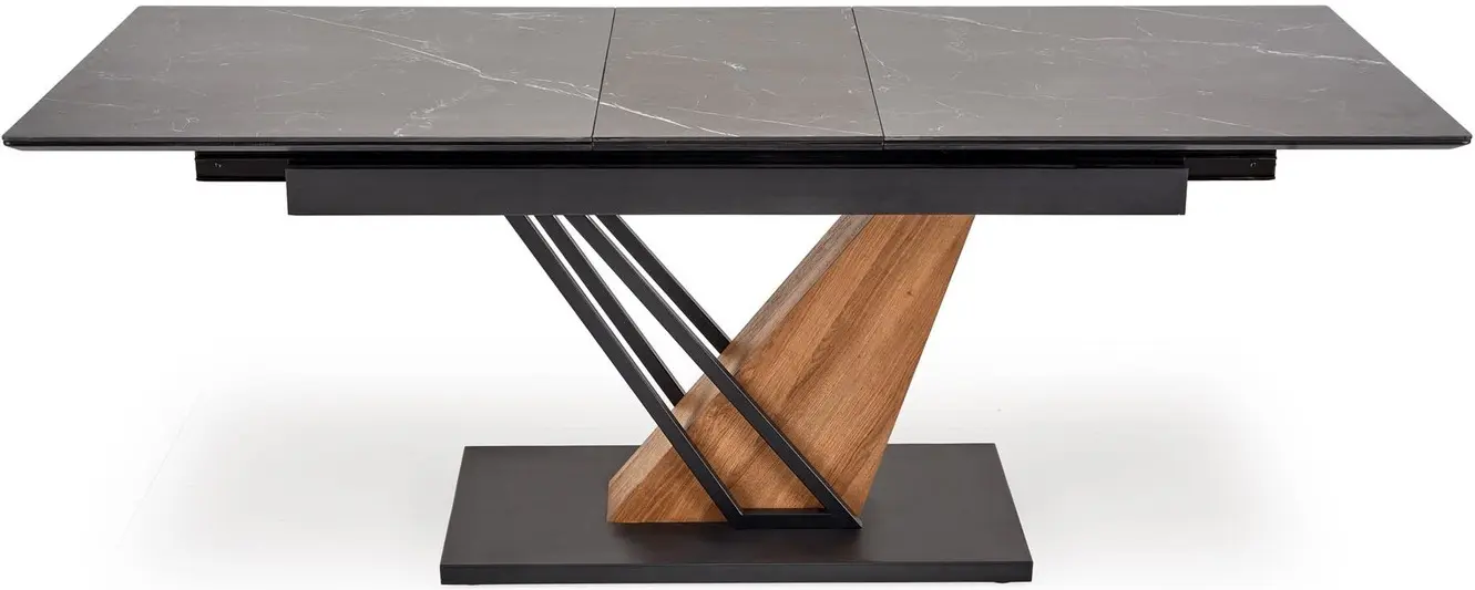 Стол раскладной Halmar Volant 140/180 (Black Marble/Golden Oak/Black) - 7