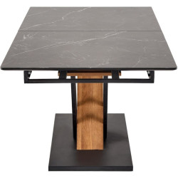 Стол раскладной Halmar Volant 140/180 (Black Marble/Golden Oak/Black) Thumb