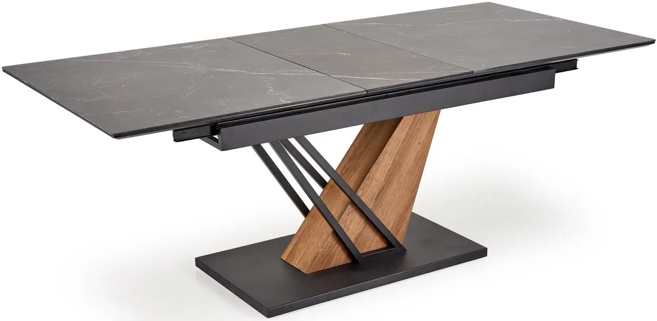 Стол раскладной Halmar Volant 140/180 (Black Marble/Golden Oak/Black) - 9
