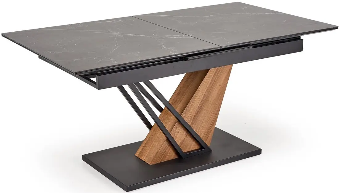 Стол раскладной Halmar Volant 140/180 (Black Marble/Golden Oak/Black) - 10