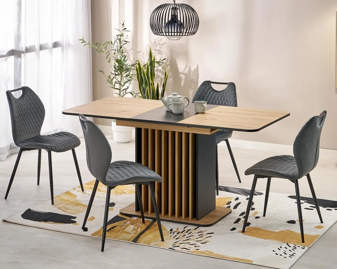 Masa extensibila Halmar Wilson 120/158 (Artisan Oak/Black)