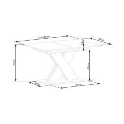 Masa extensibila Halmar Xarelto 130/175 (Cashmere/Cremona Oak) Thumb