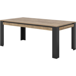 Стол Helvetia Tudor 24WSNZ94 195x100 (Samdal Oak/Black Matte) Thumb