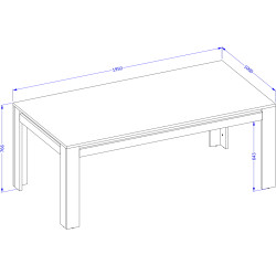 Стол Helvetia Tudor 24WSNZ94 195x100 (Samdal Oak/Black Matte) Thumb