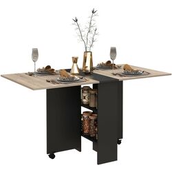 Складной стол Homcom 835-058V00AK 140x75x74 cm (Black/Oak) Thumb