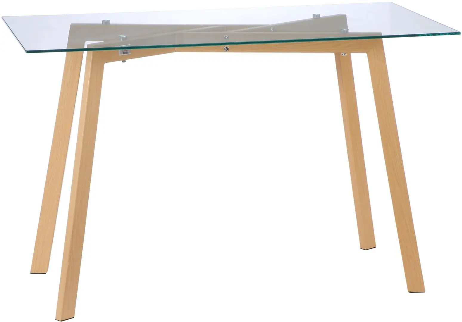 Masa Homcom 835-837V00TP 120x60x76 cm (Natural Wood/Transparent) - 2