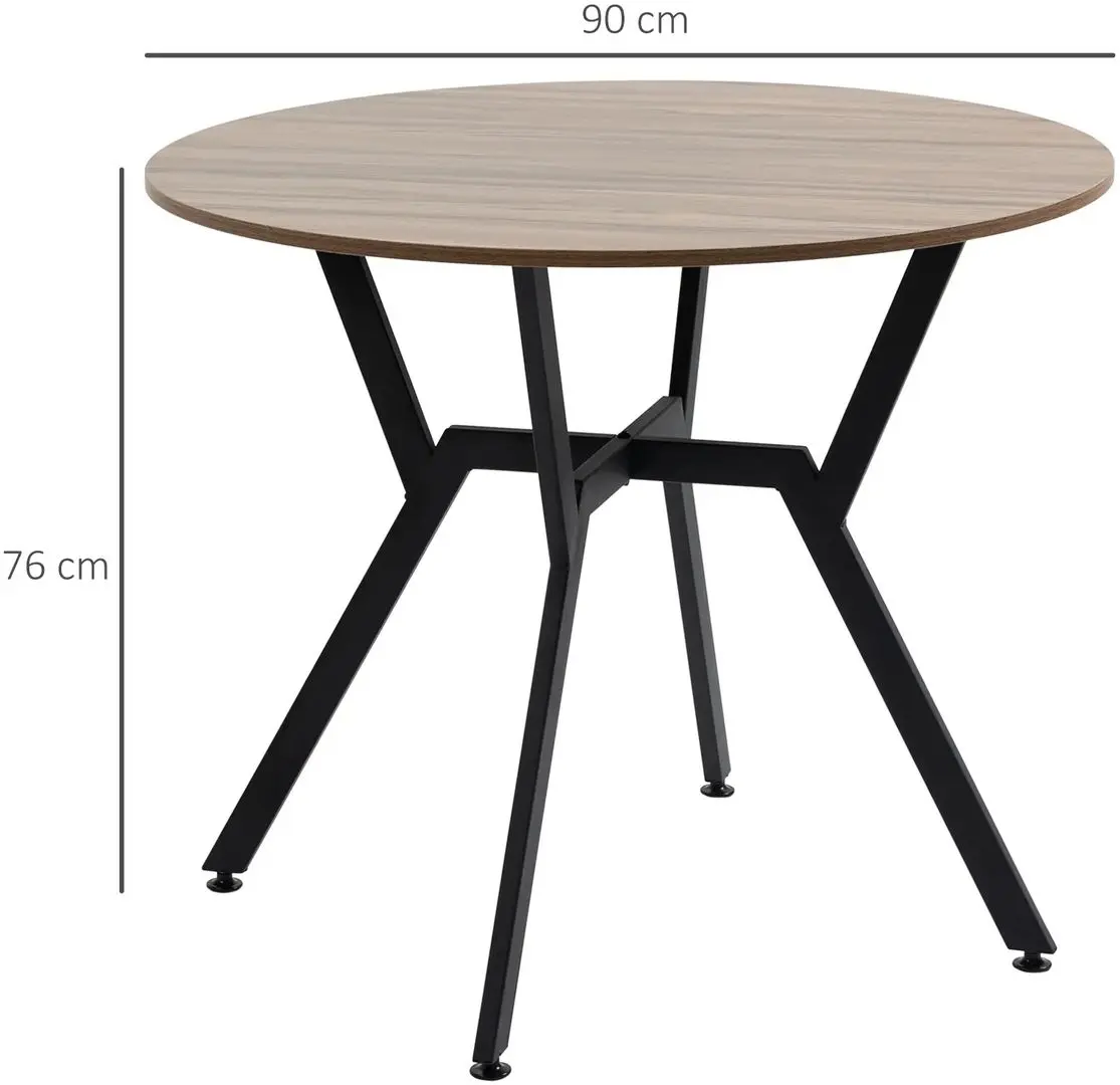 Masa Homcom 835-860V00BN 90x90x76 cm (Brown/Black)