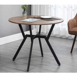 Masa Homcom 835-860V00BN 90x90x76 cm (Brown/Black) Thumb