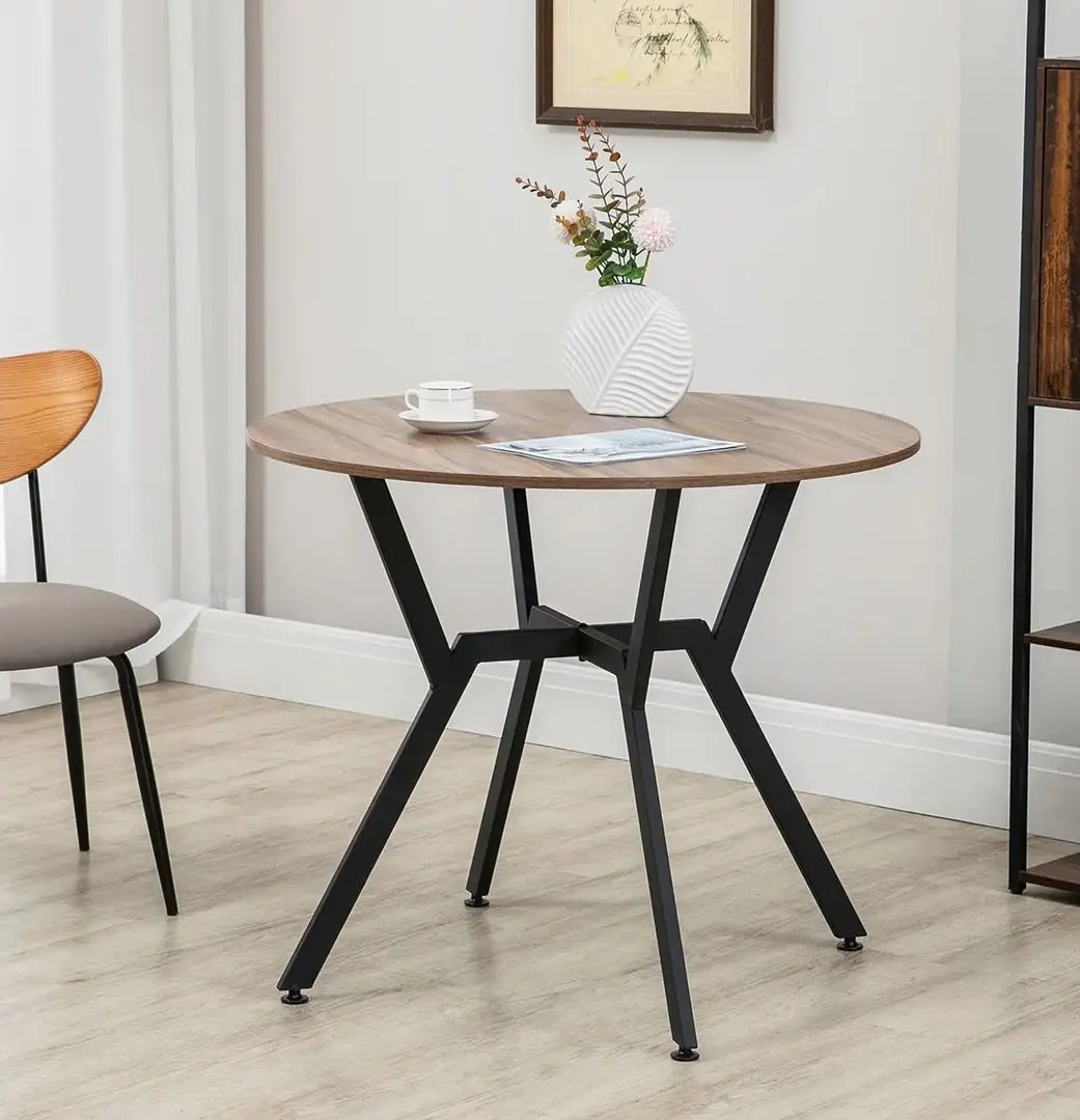 Masa Homcom 835-860V00BN 90x90x76 cm (Brown/Black)