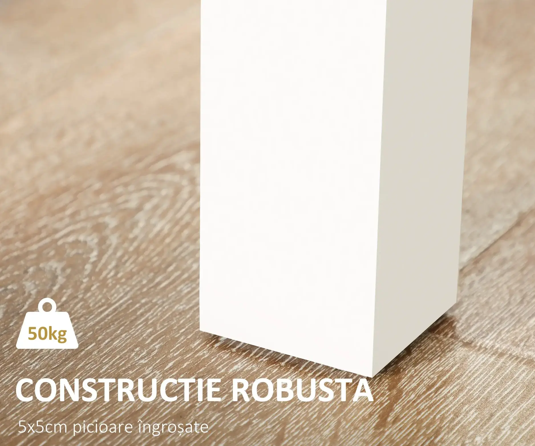 Стол Homcom 835-891V00WT (White/Natural) - 5