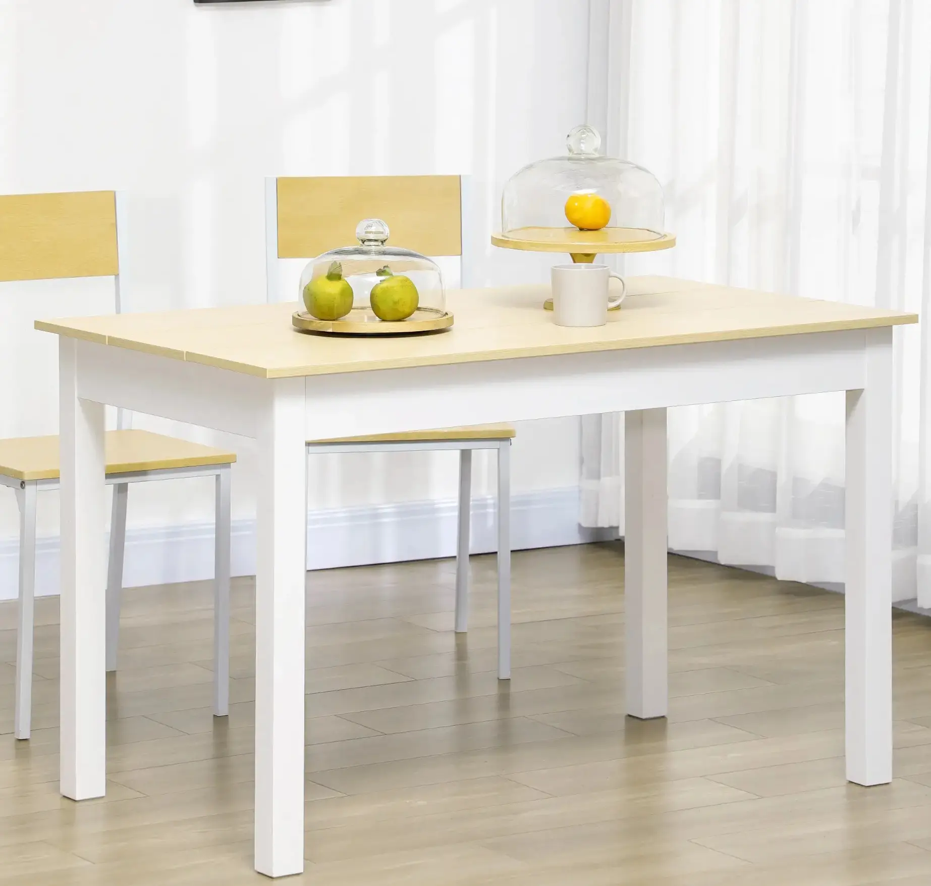 Стол Homcom 835-891V00WT (White/Natural) - 8