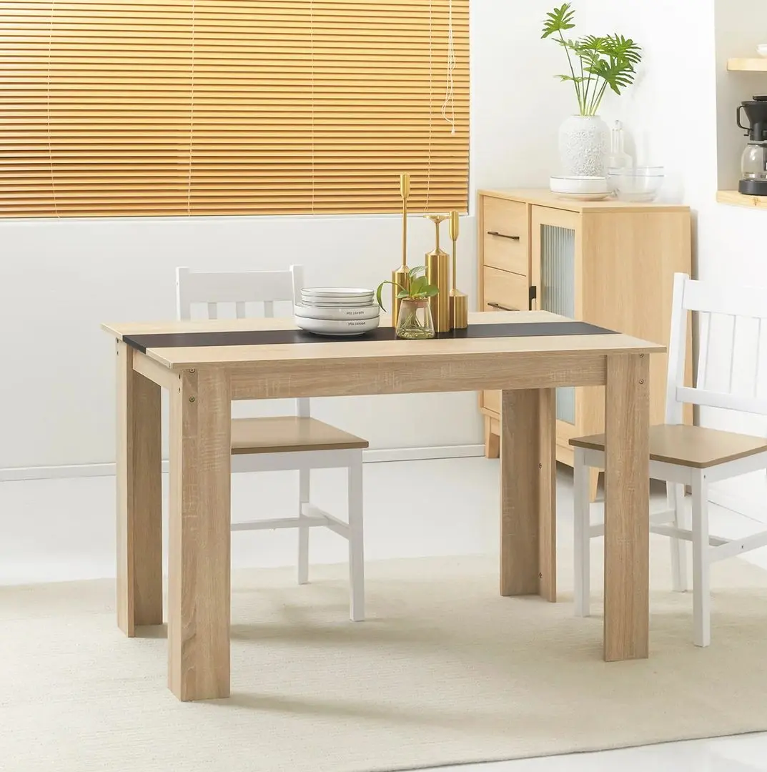 Стол Homcom 835-898V01AK 120x69x75 cm (Natural Wood/Black)