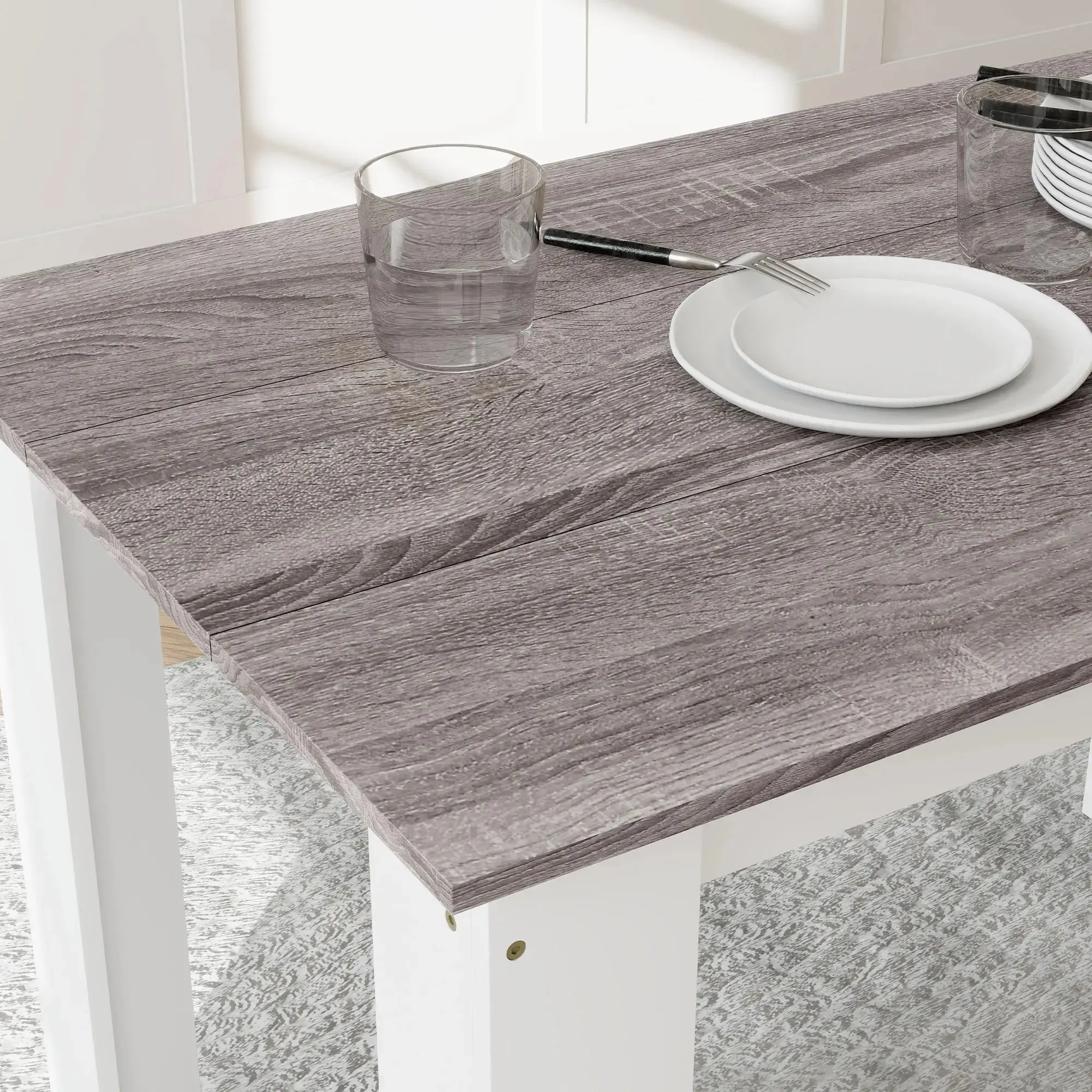 Стол Homcom 835-898V80GY (Grey/White) - 4