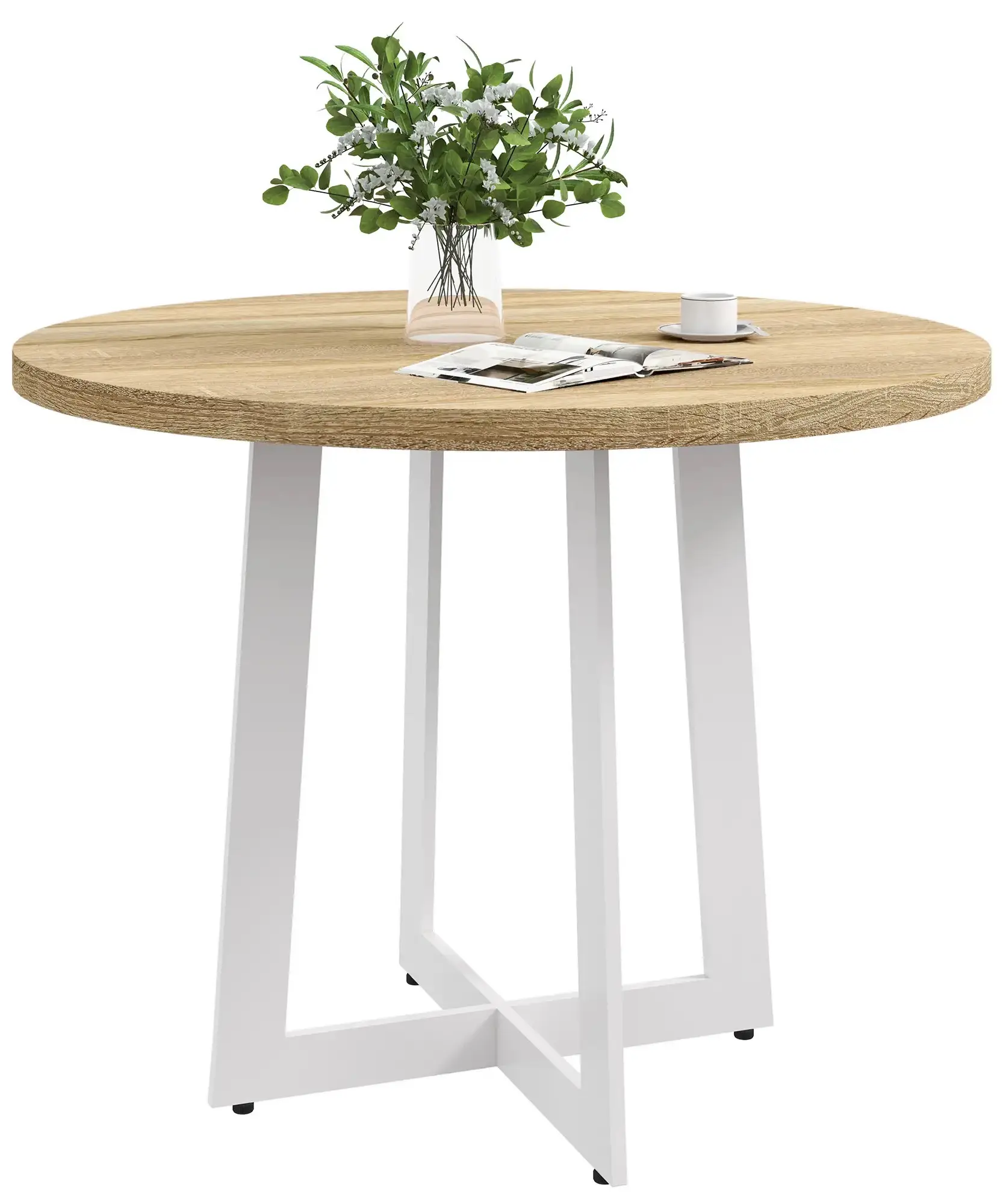 Masa Homcom 83A-074V01ND (Natural/White) - 2