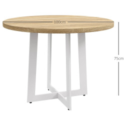 Masa Homcom 83A-074V01ND (Natural/White) Thumb