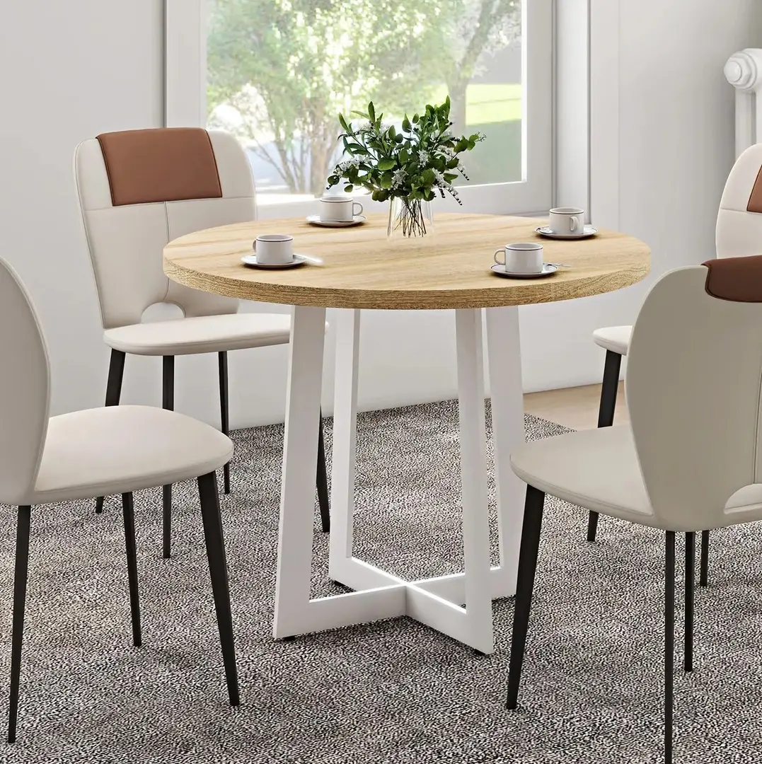 Masa Homcom 83A-074V01ND (Natural/White)