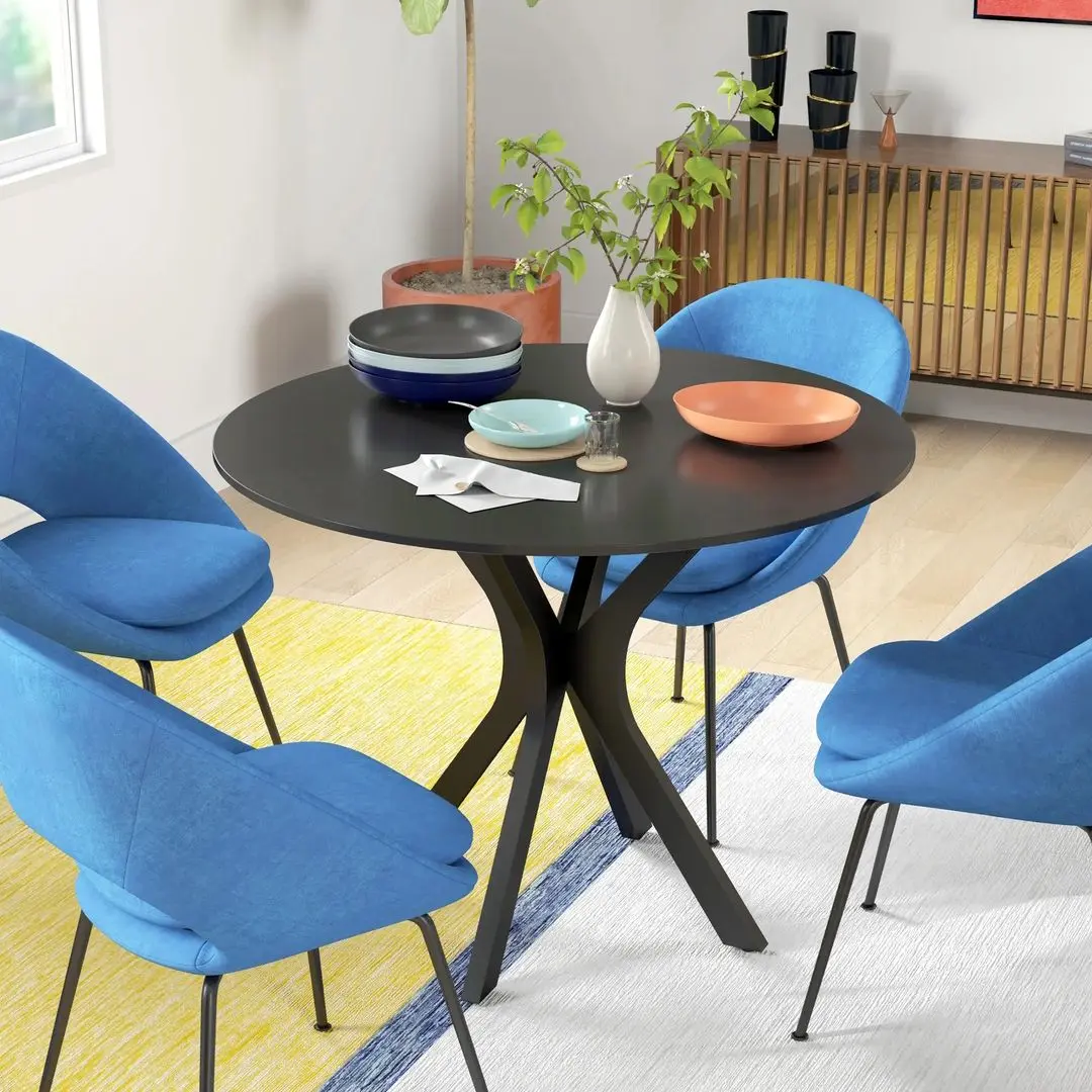 Стол Homcom 83A-075V82BK 100x100x75 cm (Black) - 5