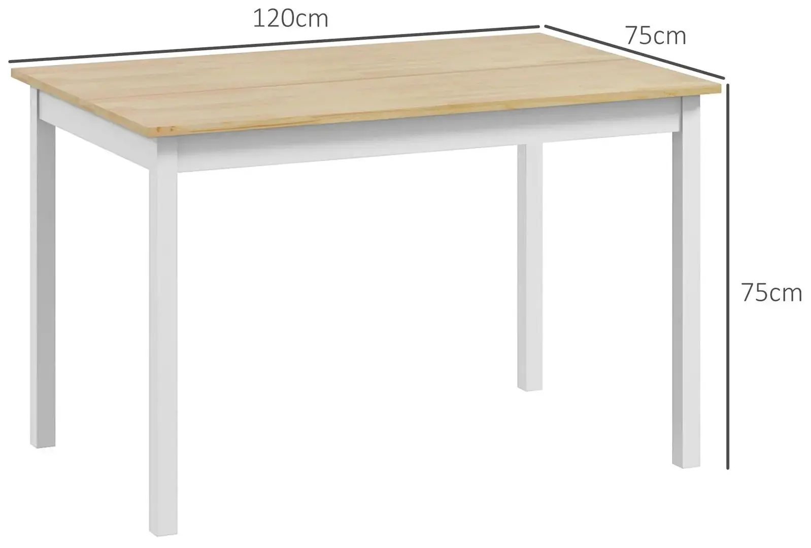Masa Homcom 83A-103V00ND (Natural/White)