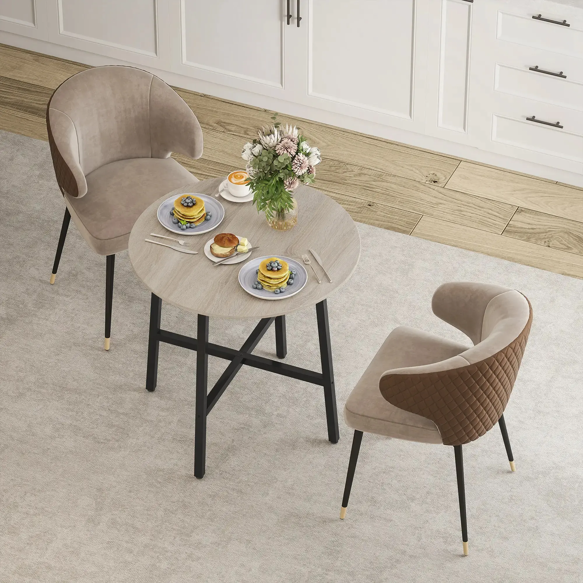 Стол Homcom 83A-266V00ND (Natural/Black) - 6