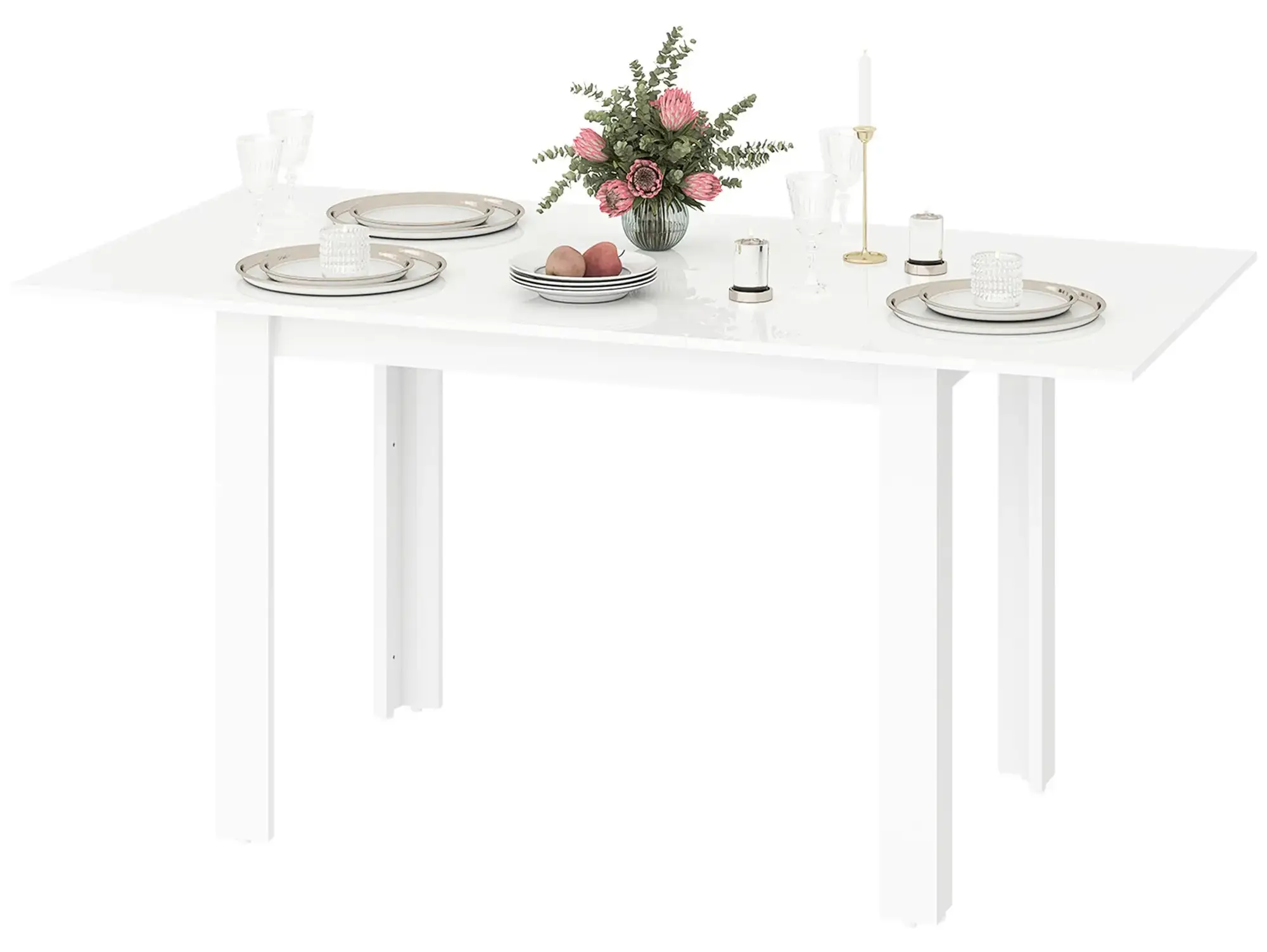 Стол раскладной Homcom 83A-233V00WT (White) - 3