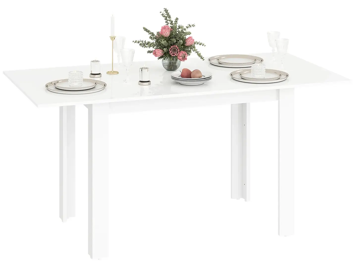 Стол раскладной Homcom 83A-233V00WT (White)