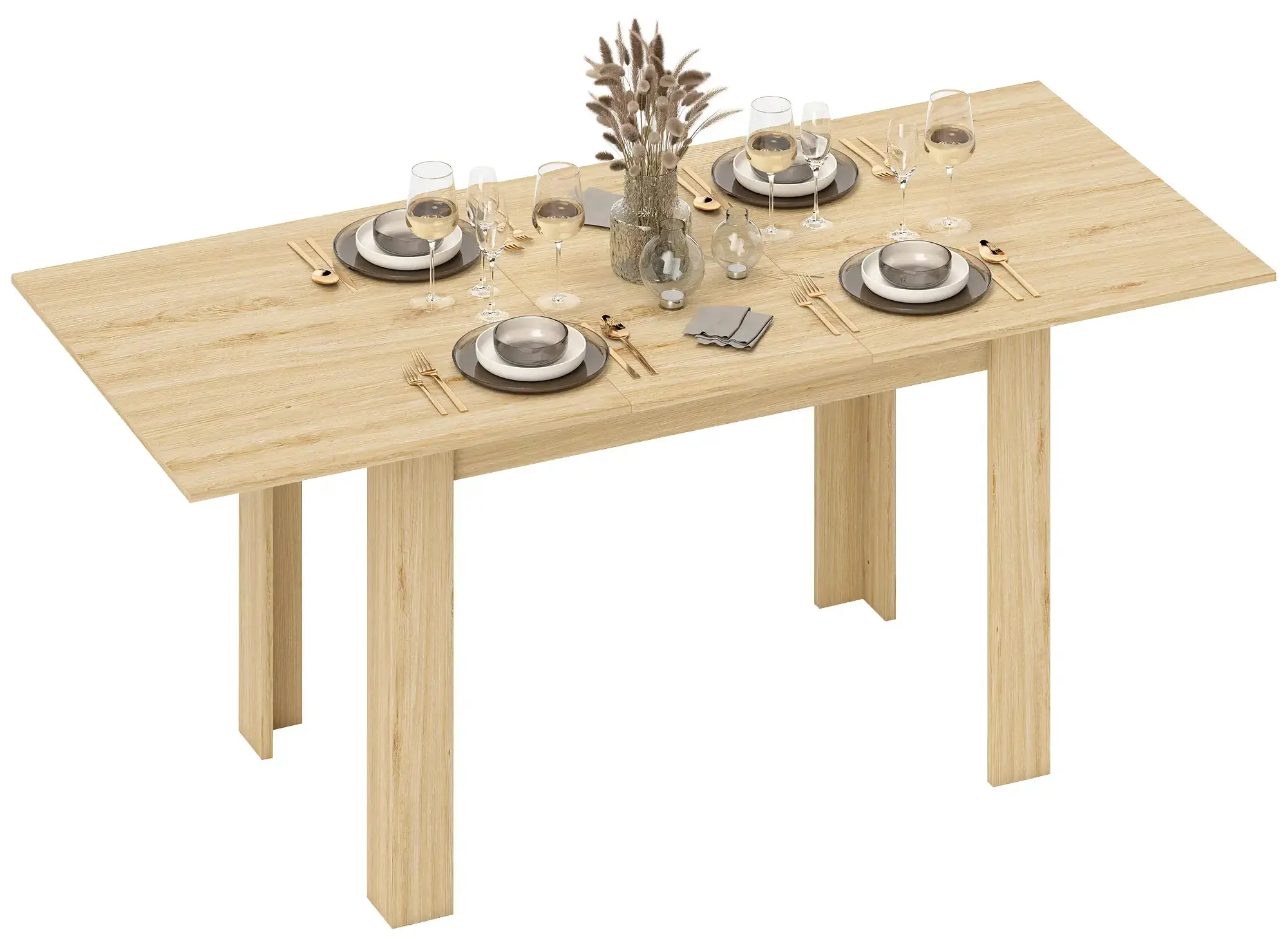 Masa extensibila Homcom 83A-280V00ND (Natural) - 3