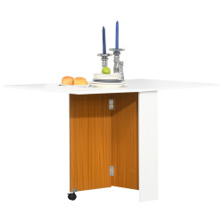 Masa pliabila Homcom 833-412 (White/Natural) Thumb