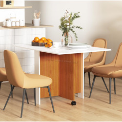 Стол складной Homcom 833-412 (White/Natural)