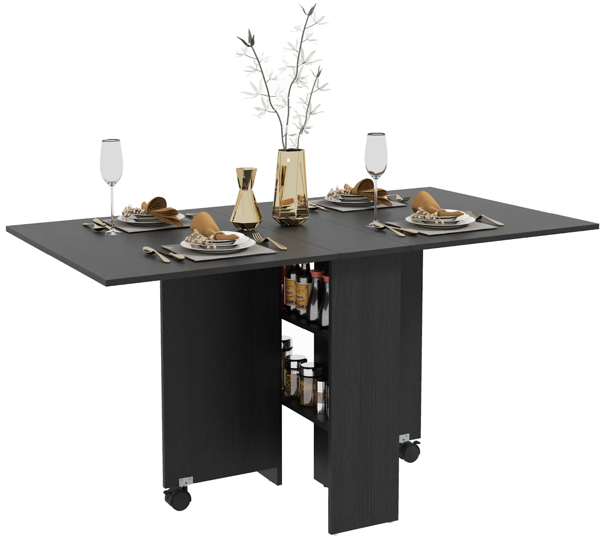 Стол складной Homcom 833-413V80BK (Black) - 2