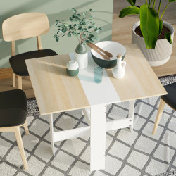 Masa pliabila Homcom 833-447 (White/Oak) Thumb