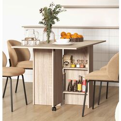 Masa pliabila Homcom 835-058V01ND 23/140x75x74 cm (Natural Wood) Thumb