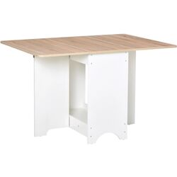 Стол складной Homcom 835-339 38/118x80x72 cm (White/Wood) Thumb